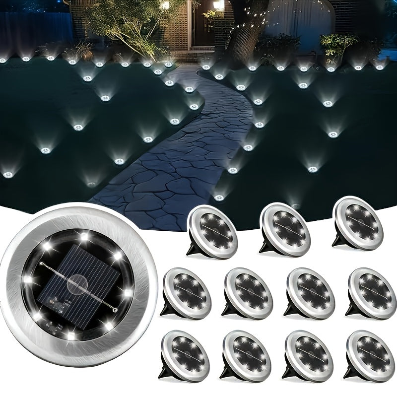 Solar Ground Spotlights (4/8/12 Pack) – Stainless Steel LED Garden Lights