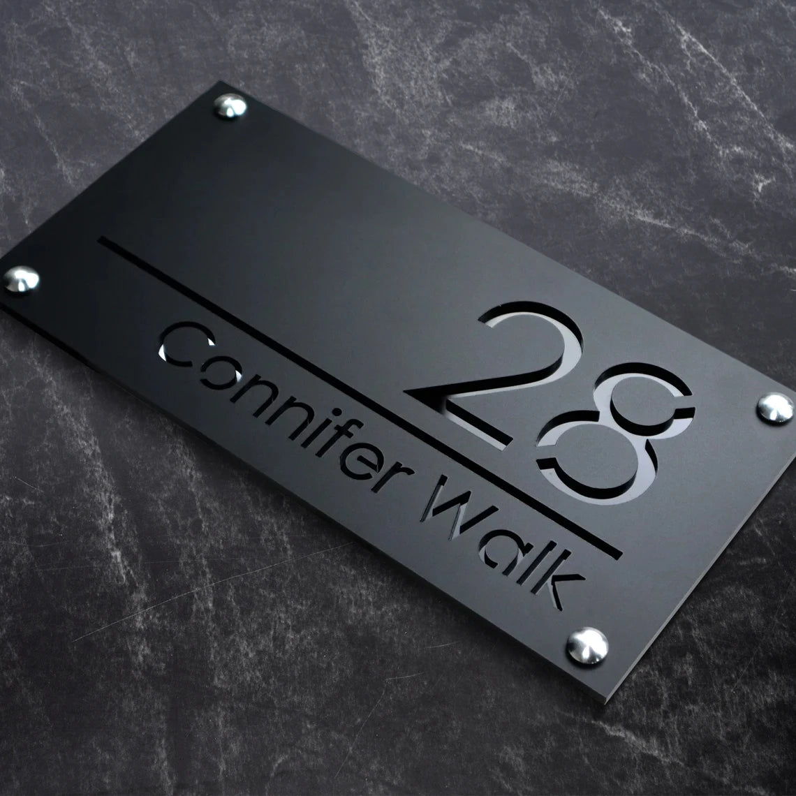 Custom 3D Acrylic House Number Sign – Personalized Home Address Plaque