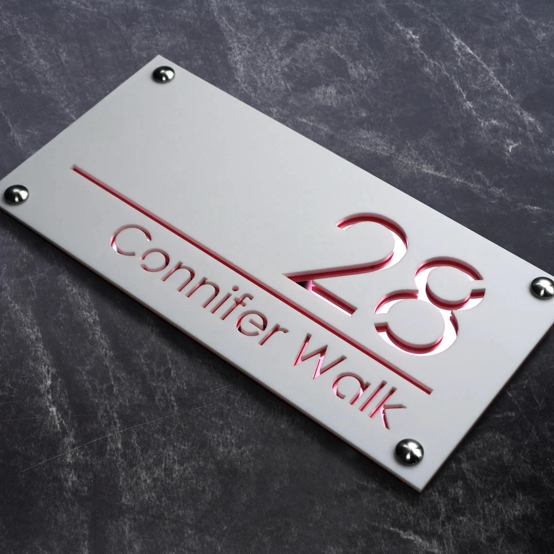 Custom 3D Acrylic House Number Sign – Personalized Home Address Plaque