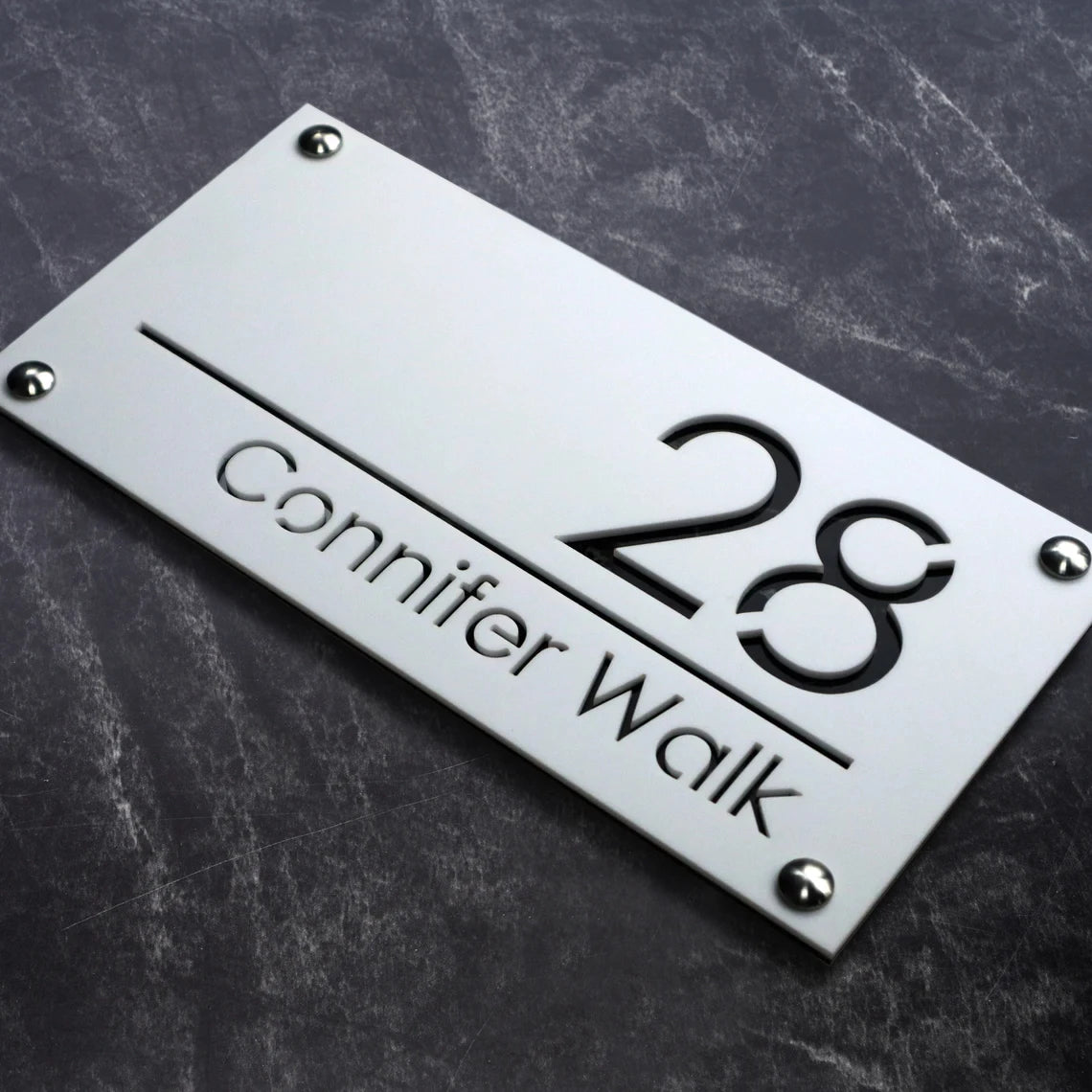 Custom 3D Acrylic House Number Sign – Personalized Home Address Plaque