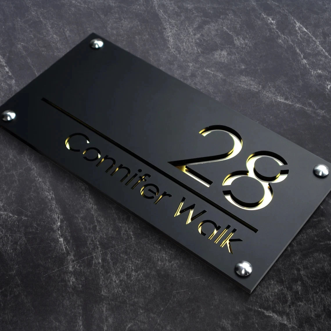 Custom 3D Acrylic House Number Sign – Personalized Home Address Plaque