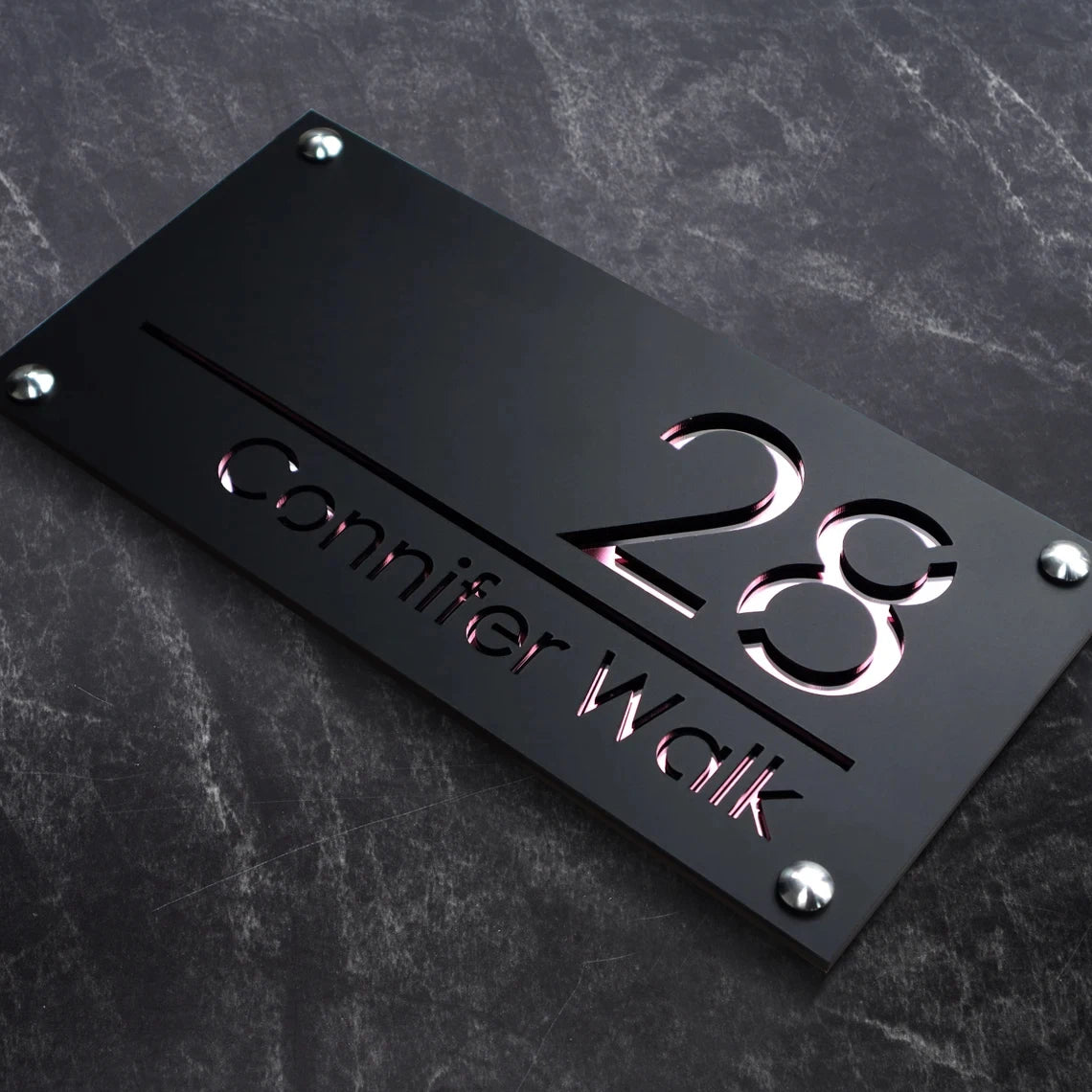 Custom 3D Acrylic House Number Sign – Personalized Home Address Plaque