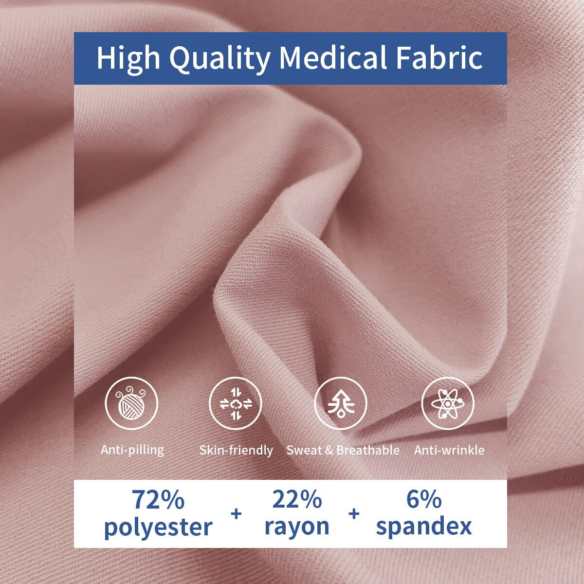 Stylish Nurses Uniform Workwear Scrubs Set | Short-Sleeved Pocket Blouse with Matching Pants | Solid Color | Ideal for Pharmacy, Dentistry, and Medical Workwear