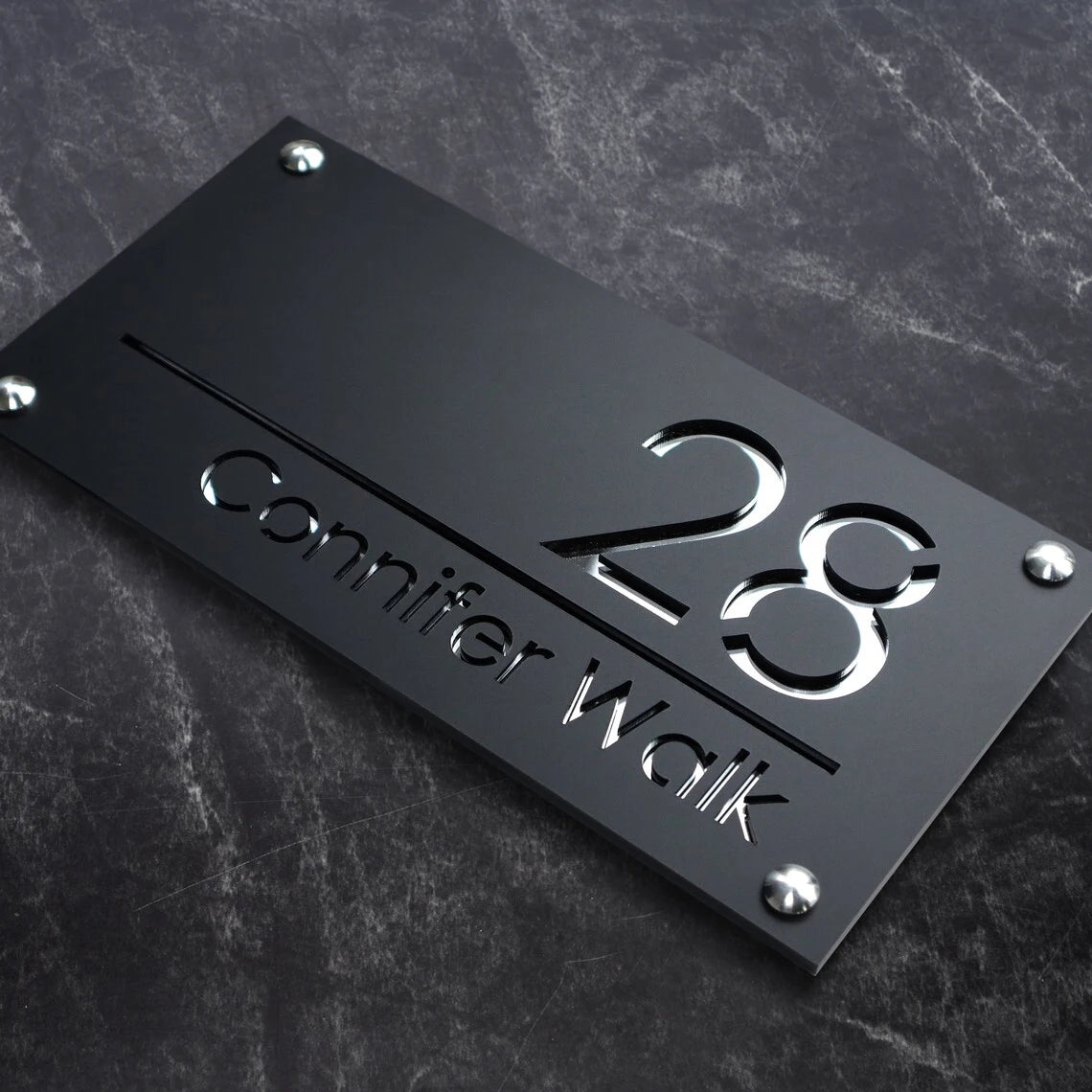 Custom 3D Acrylic House Number Sign – Personalized Home Address Plaque