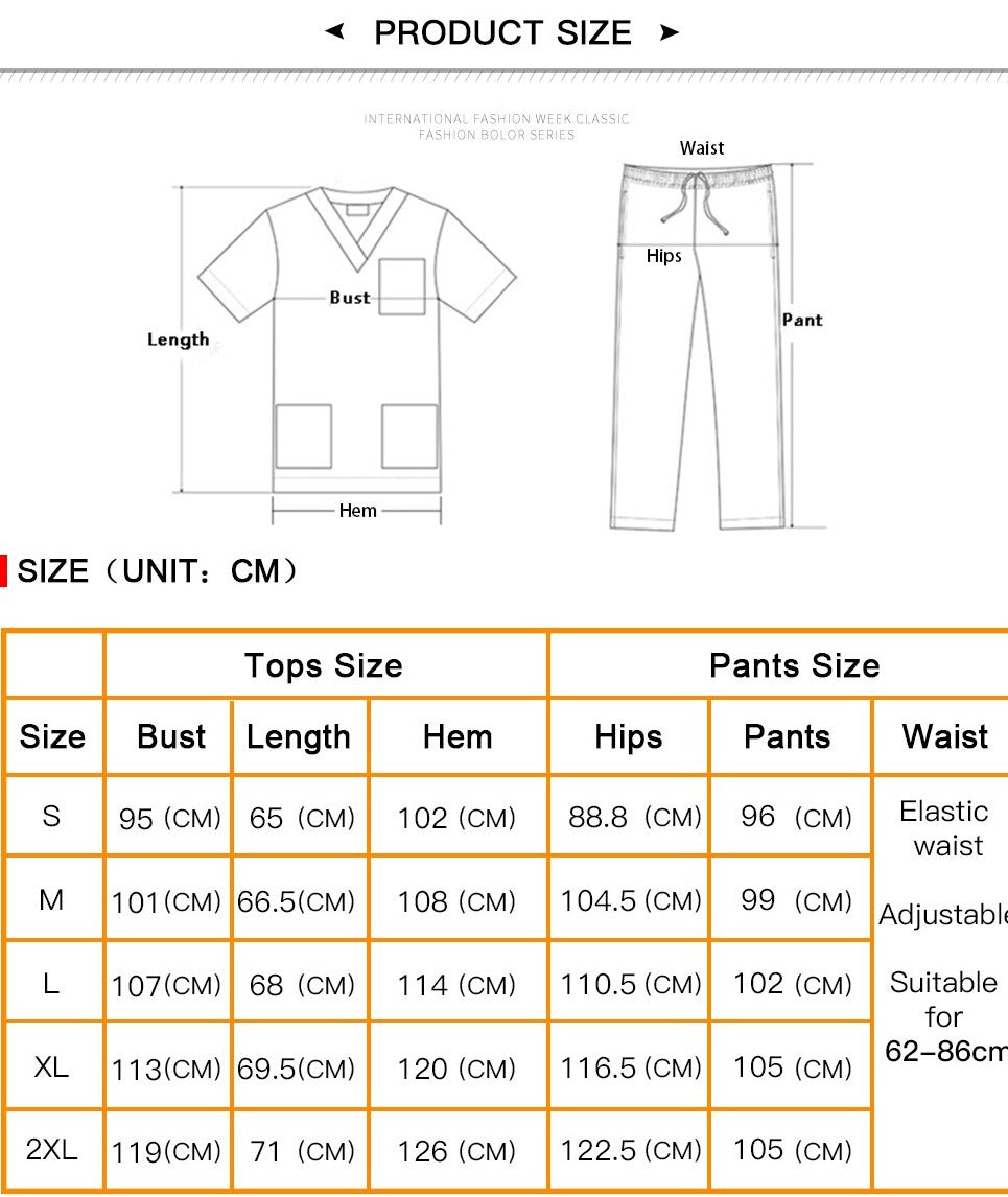 Women's Scrubs Set | Stylish Solid Color Nursing Uniform Jogging Pants | Comfortable Spa Uniform for Pet Hospitals, Doctors, and Dentists