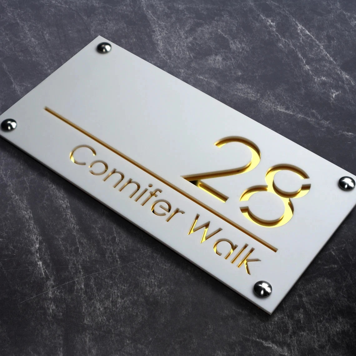 Custom 3D Acrylic House Number Sign – Personalized Home Address Plaque