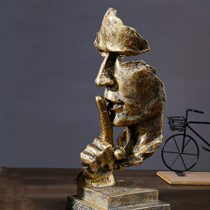 Silent Man Statue – Abstract Resin Sculpture for Home & Office