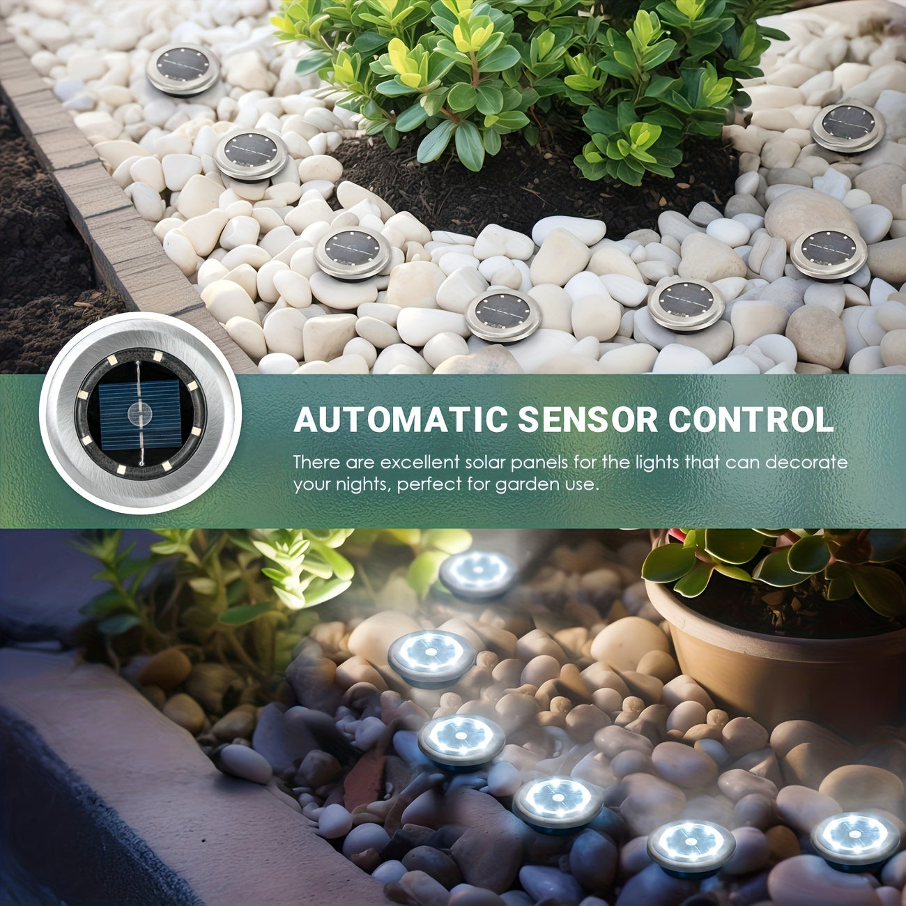 Solar Ground Spotlights (4/8/12 Pack) – Stainless Steel LED Garden Lights