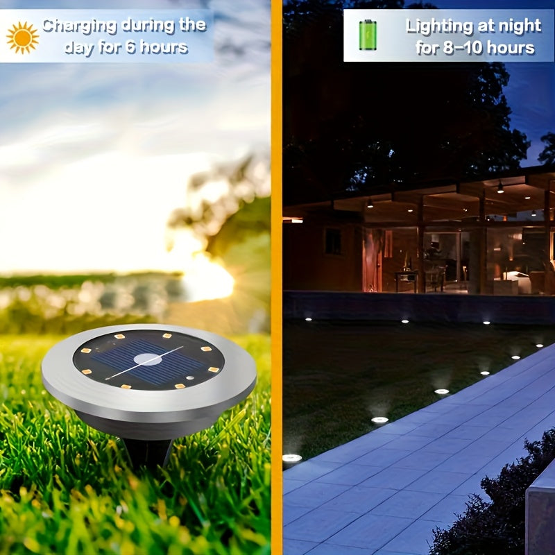 Solar Ground Spotlights (4/8/12 Pack) – Stainless Steel LED Garden Lights