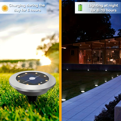 Solar Ground Spotlights (4/8/12 Pack) – Stainless Steel LED Garden Lights