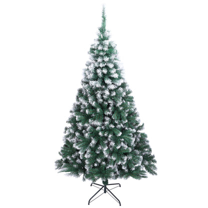 7FT Spray White PVC Christmas Tree with 870 Branches - Festive Holiday Decor