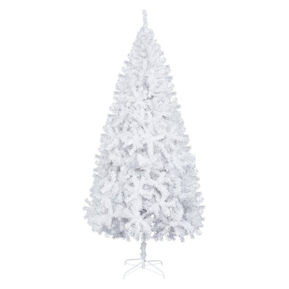 7FT White Christmas Tree - 950 Branches - Sturdy Iron Legs