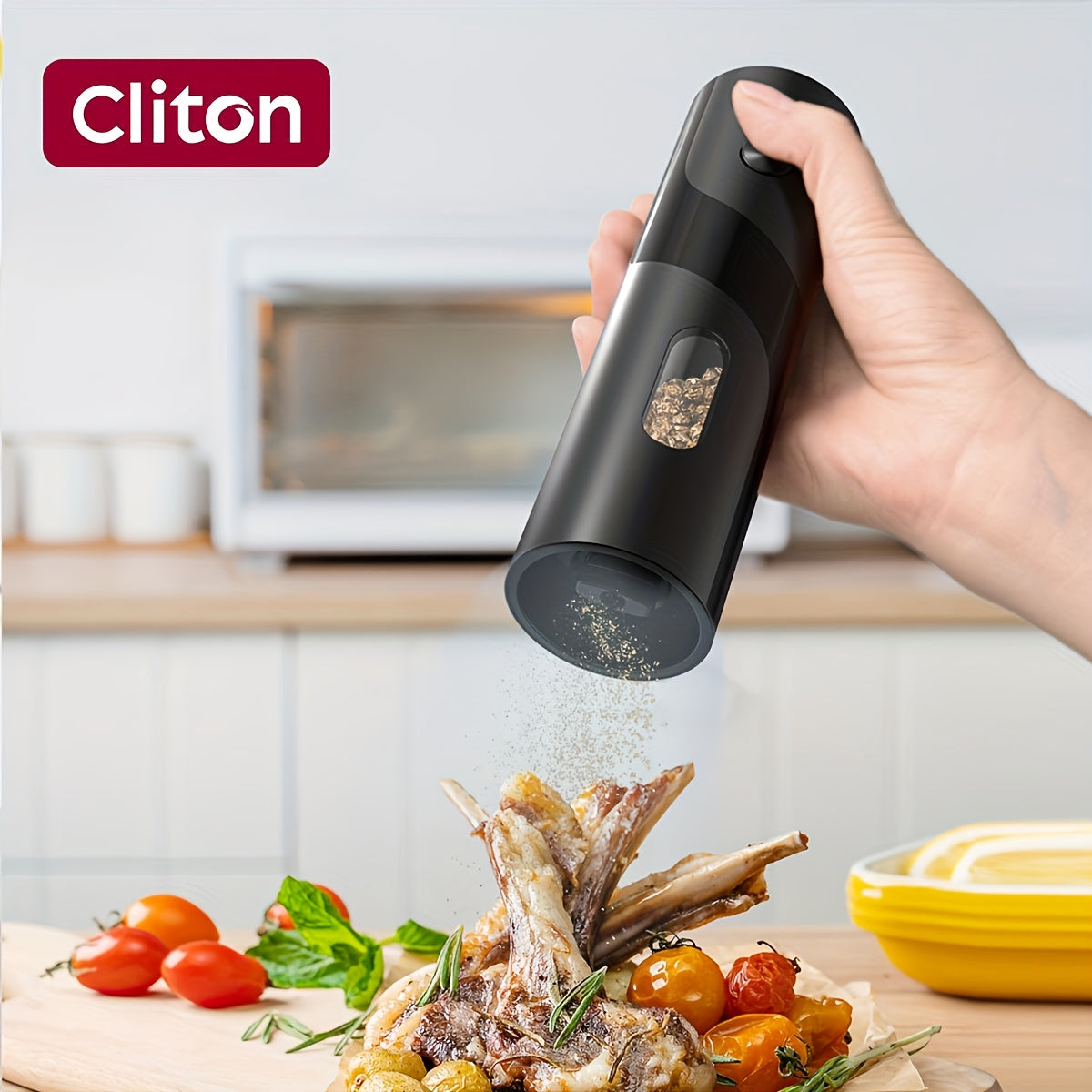 Rechargeable Electric Salt & Pepper Grinder Set with LED Light