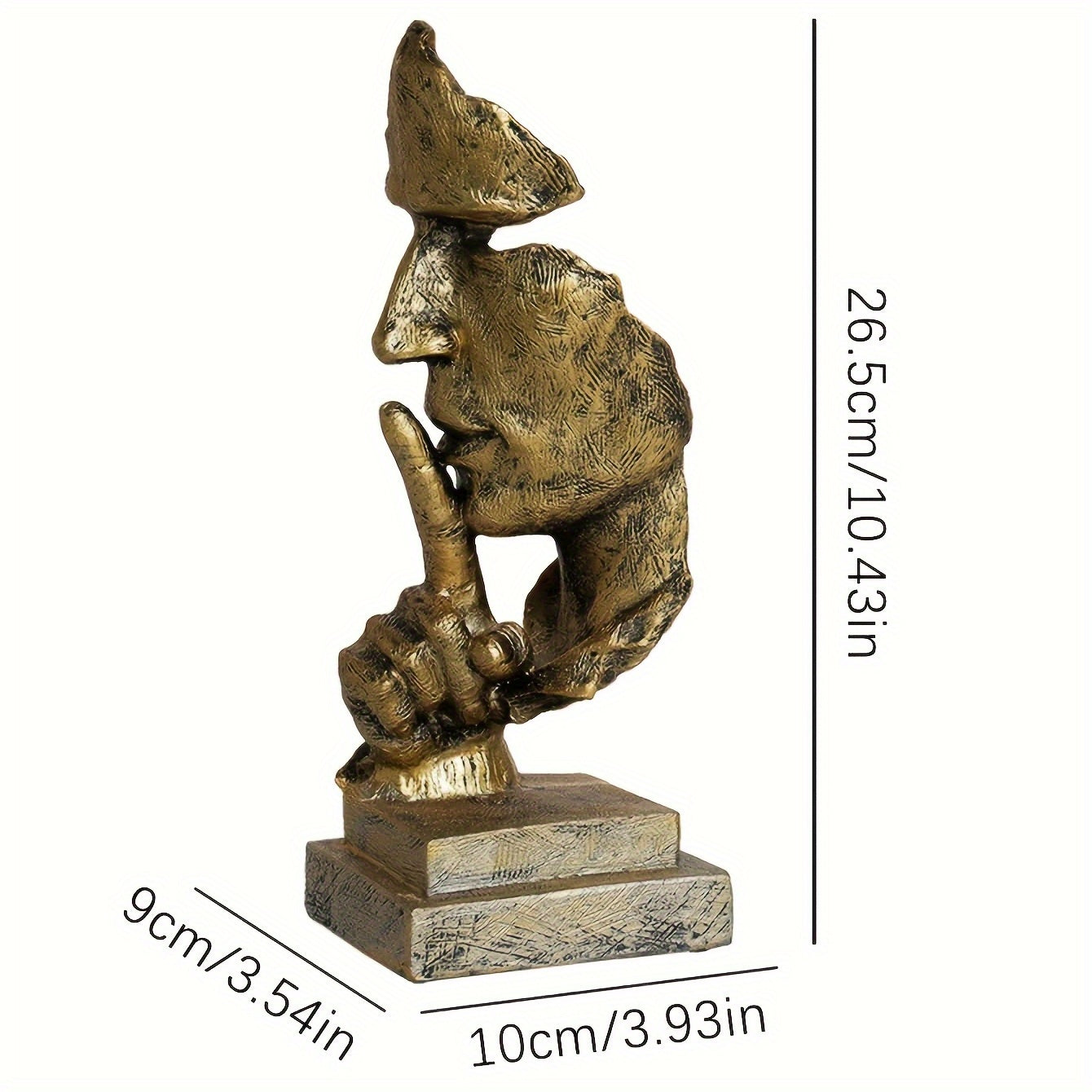 Silent Man Statue – Abstract Resin Sculpture for Home & Office