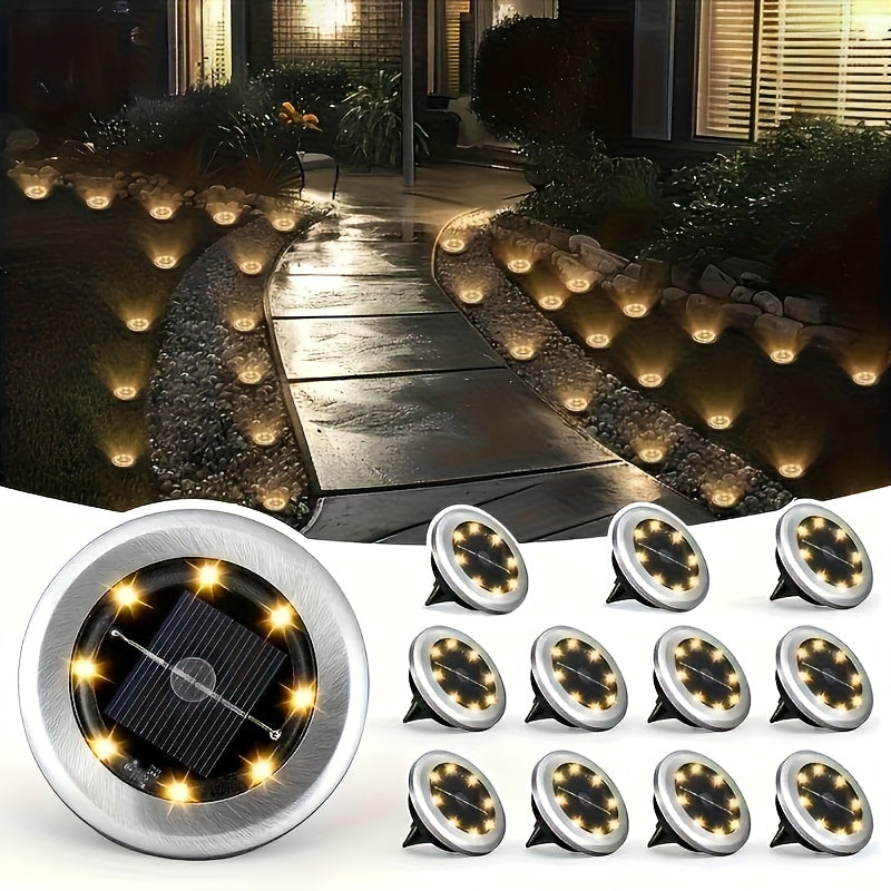 Solar Ground Spotlights (4/8/12 Pack) – Stainless Steel LED Garden Lights