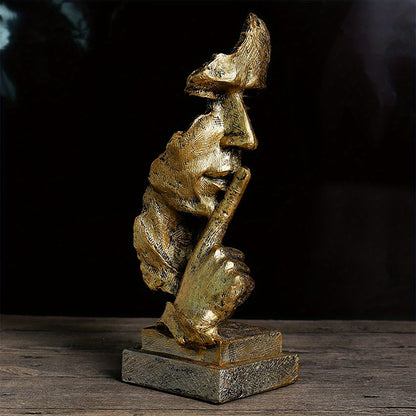 Silent Man Statue – Abstract Resin Sculpture for Home & Office