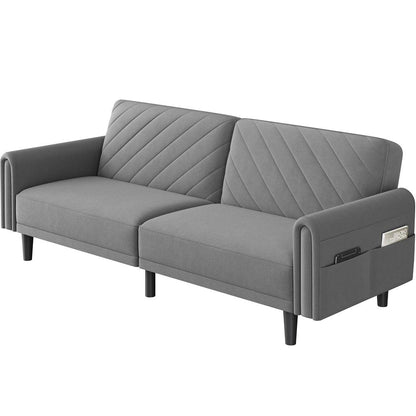 Contemporary Convertible Sofa Bed – 3 Seater Futon for Small Spaces