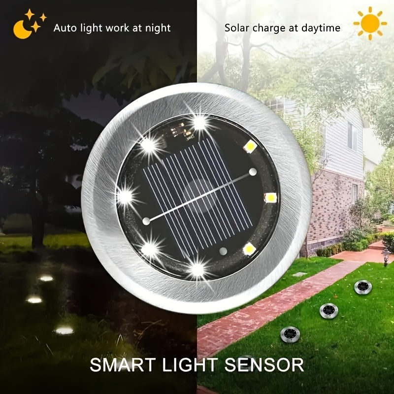 Solar Ground Spotlights (4/8/12 Pack) – Stainless Steel LED Garden Lights