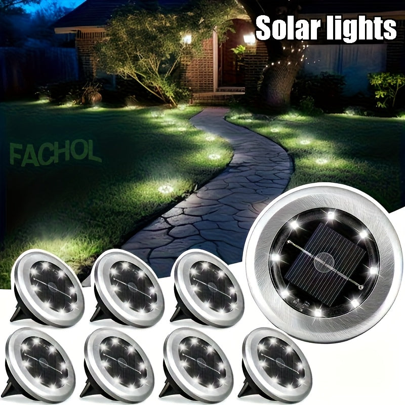 Solar Ground Spotlights (4/8/12 Pack) – Stainless Steel LED Garden Lights