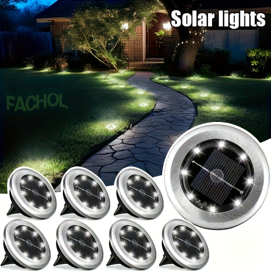 Solar Ground Spotlights (4/8/12 Pack) – Stainless Steel LED Garden Lights