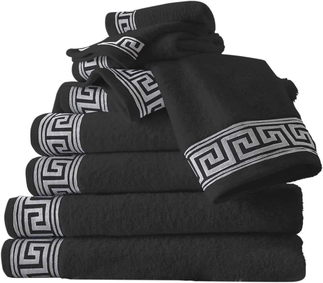 Towel Set 500 GSM | 8 Piece Towel Set | 2 Hand Towel + 2 Bath Towel + 4 Face Towel | Family Pack Egyptian Cotton Towel Set