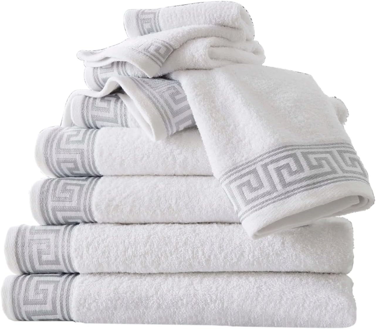 Towel Set 500 GSM | 8 Piece Towel Set | 2 Hand Towel + 2 Bath Towel + 4 Face Towel | Family Pack Egyptian Cotton Towel Set