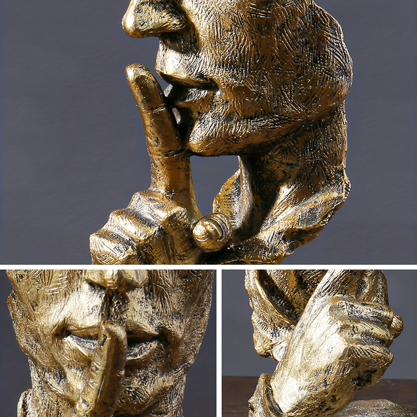 Silent Man Statue – Abstract Resin Sculpture for Home & Office