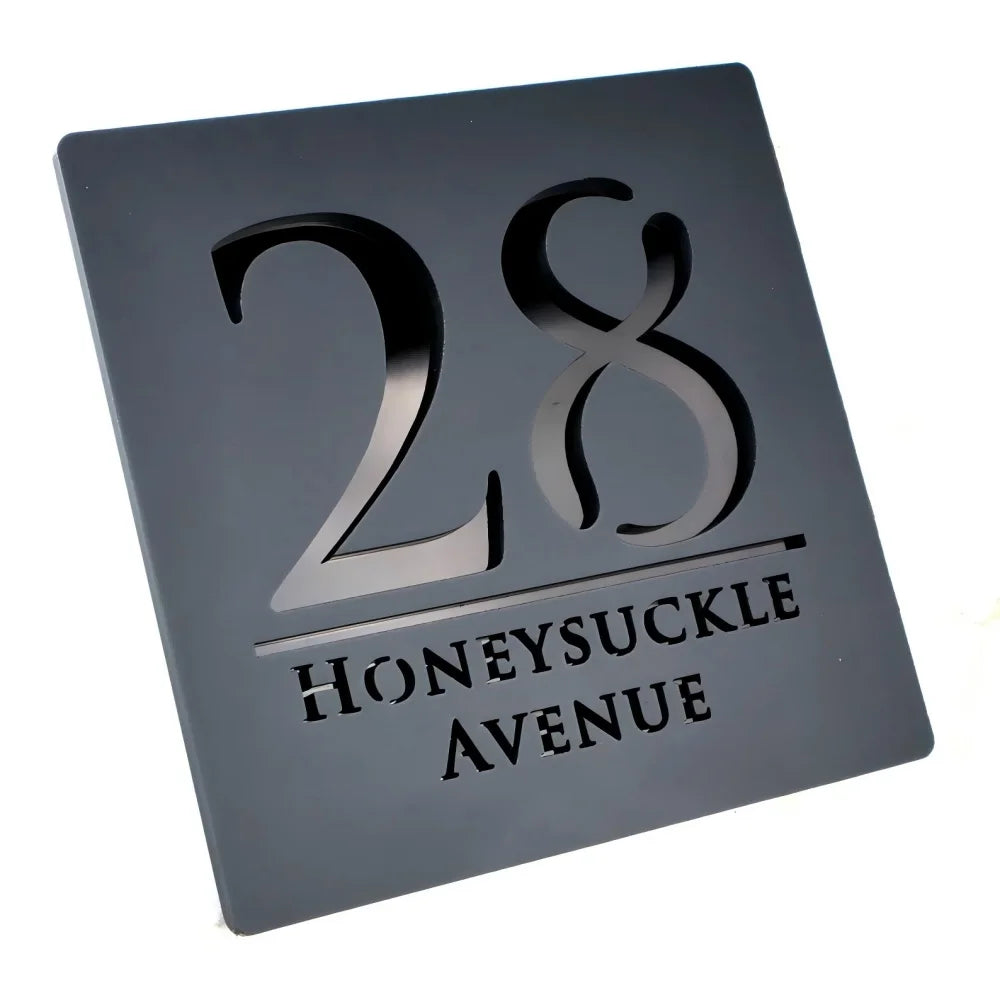 Custom 3D Acrylic House Sign – Personalized Modern Address Plaque