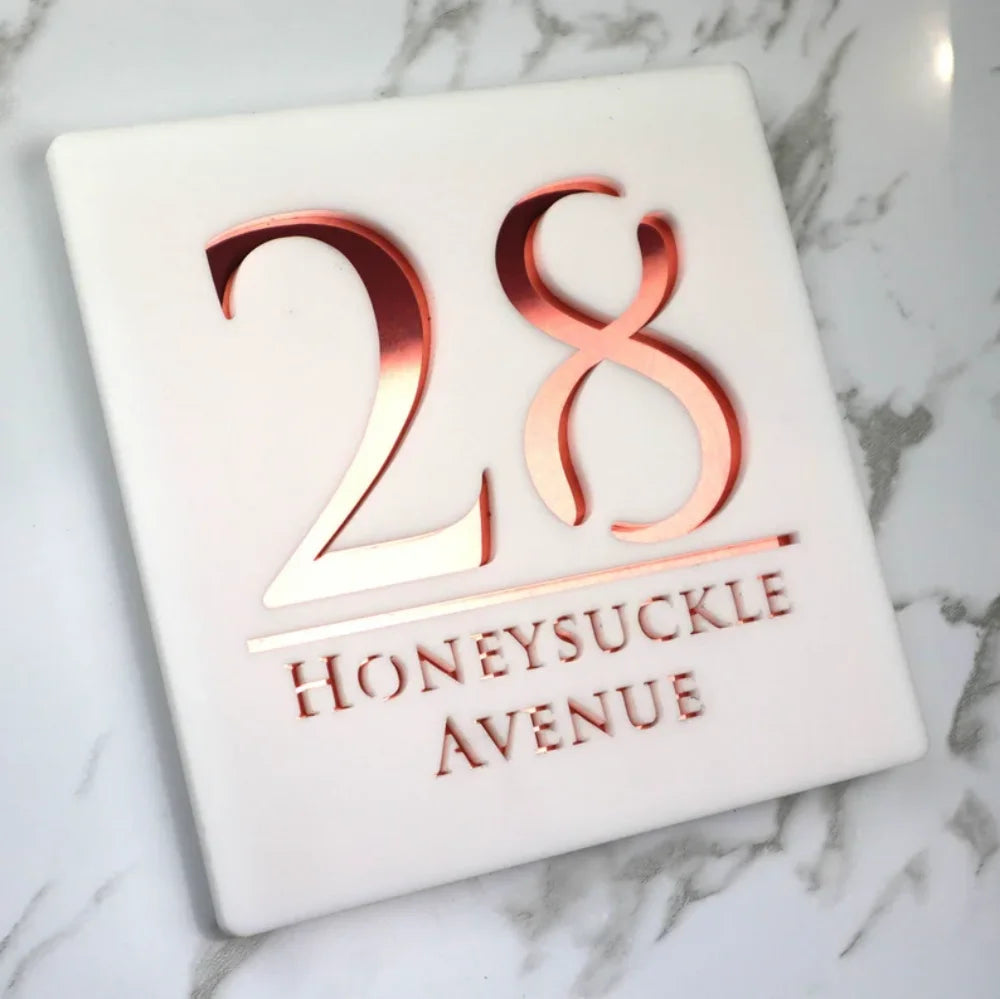 Custom 3D Acrylic House Sign – Personalized Modern Address Plaque