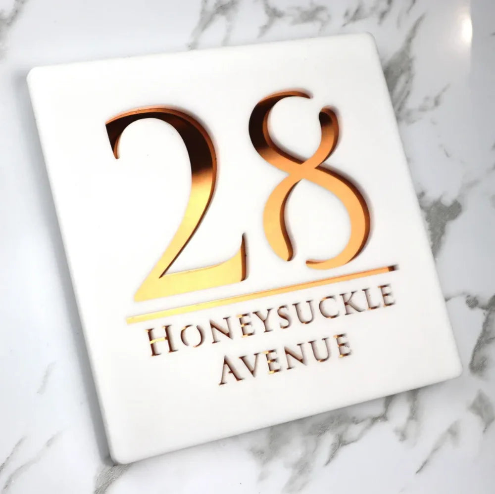 Custom 3D Acrylic House Sign – Personalized Modern Address Plaque