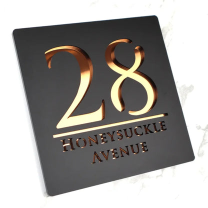 Custom 3D Acrylic House Sign – Personalized Modern Address Plaque