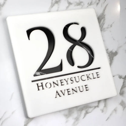 Custom 3D Acrylic House Sign – Personalized Modern Address Plaque