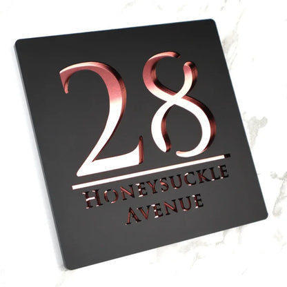 Custom 3D Acrylic House Sign – Personalized Modern Address Plaque