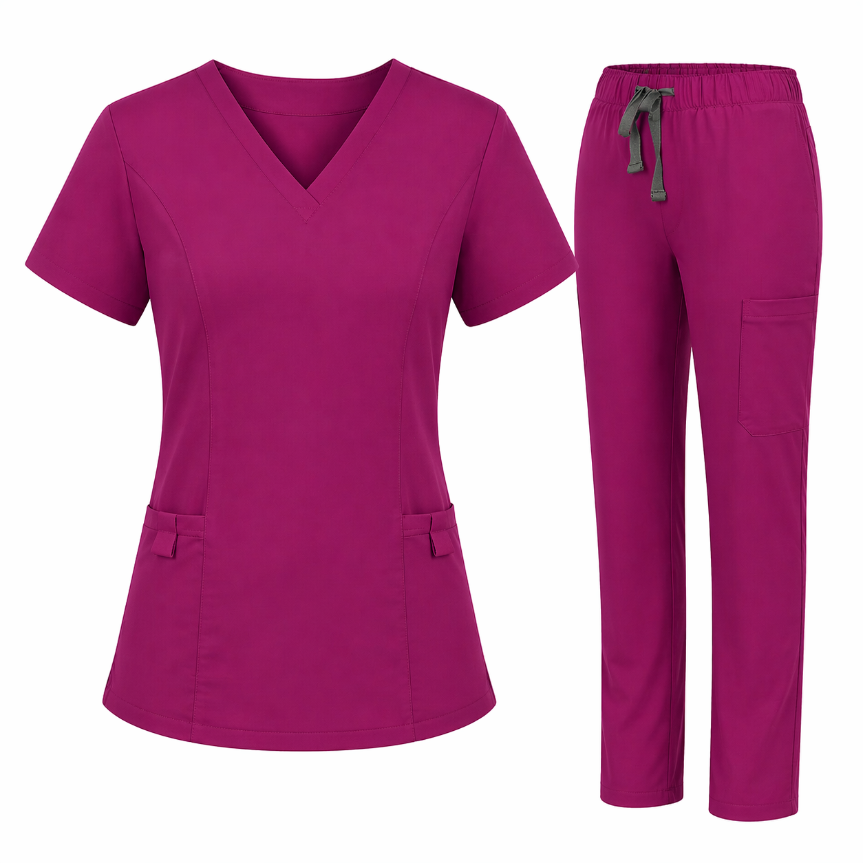 AeroFlex Classic Scrubs Set – Women’s V-Neck Workwear for Long Shifts