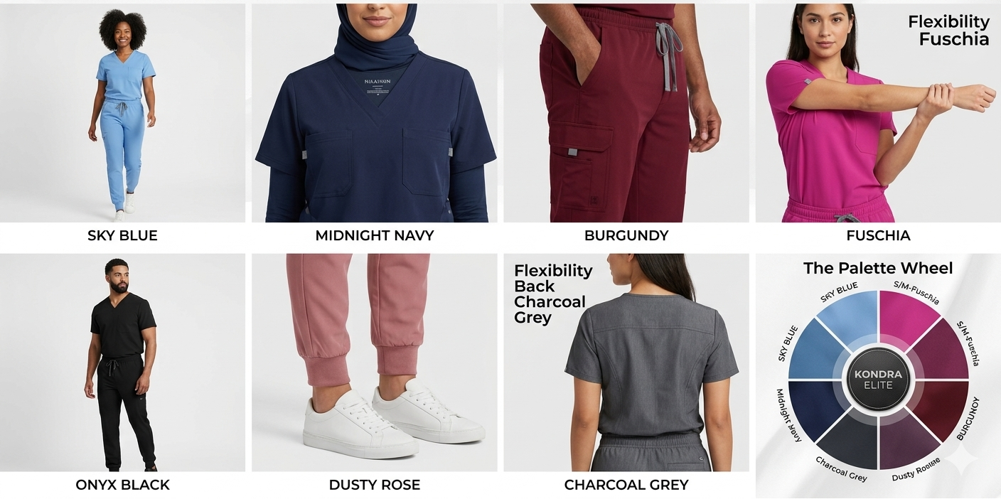 AeroFlex Classic Scrubs Set – Women’s V-Neck Workwear for Long Shifts