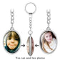 Double-Sided Crystal Keychain - Personalized Jewelry - Custom Photo Gift