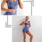 S/M Women's 2-Piece Workout Set - Crop Top & Seamless Leggings | Fitness & Yoga Sportswear.