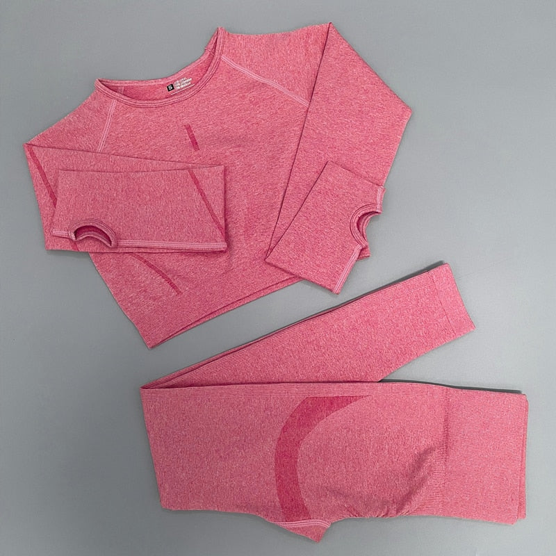 *LIMITED STOCK* Seamless Women's Yoga Set - Crop Top & Leggings | Perfect for Fitness & Sports