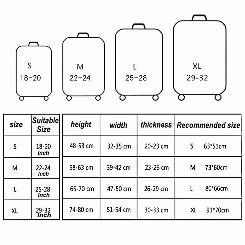 Protect Your Luggage with our New Thicker Cover - Fits 18-32 Inch Suitcases | Travel Accessory