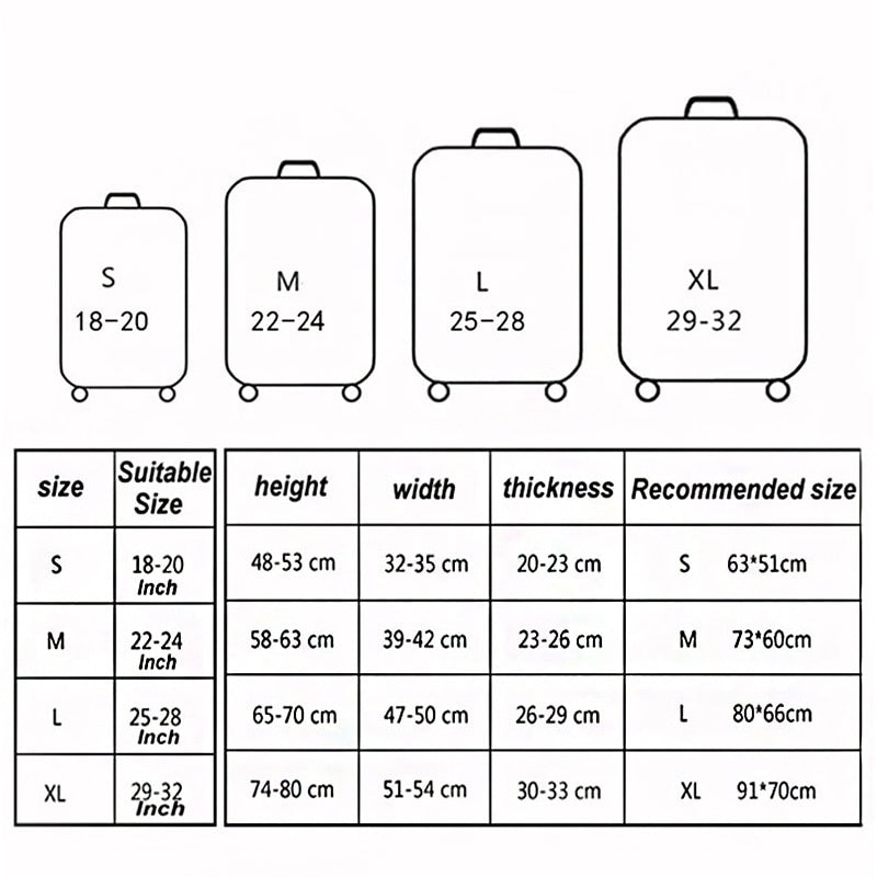 Protect Your Luggage with our New Thicker Cover - Fits 18-32 Inch Suitcases | Travel Accessory