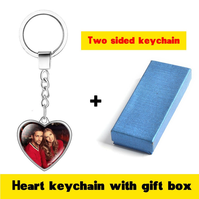 Double-Sided Crystal Keychain - Personalized Jewelry - Custom Photo Gift