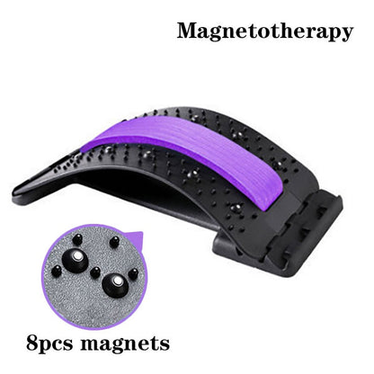 Adjustable Back Massager and Magnetotherapy Stretcher - Pain Relief and Spine Support for Waist, Neck, and Lumbar