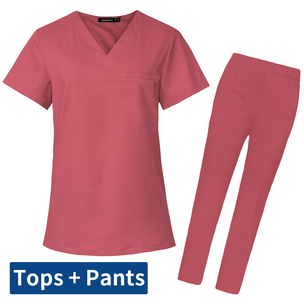 Men's Medical Scrubs Set | V-Neck Fashion Scrub Uniform for Doctors, Nurses | Clinic, Hospital, Lab Overalls