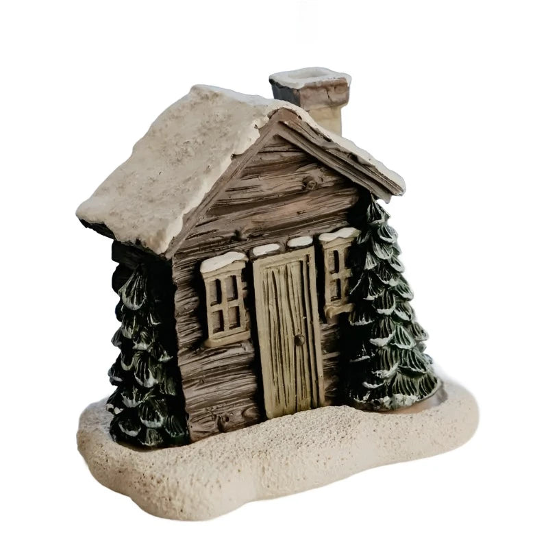 Rustic Log Cabin Christmas Incense Cone Burner | Cozy Holidays & Unique Gifts