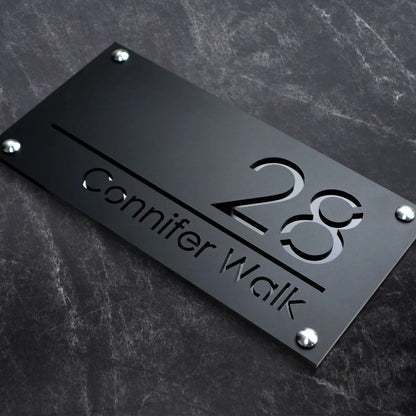 Custom 3D Acrylic House Number Sign – Personalized Home Address Plaque