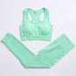 S/M Women's 2-Piece Workout Set - Crop Top & Seamless Leggings | Fitness & Yoga Sportswear.