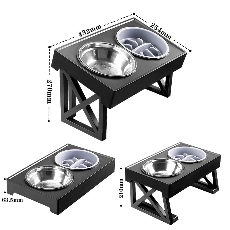 Height-Adjustable Dog Bowls: Elevated Feeding for Medium & Large Dogs