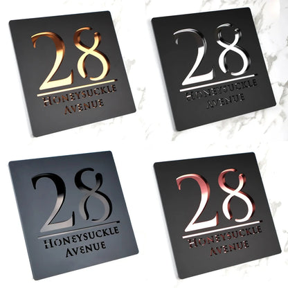 Custom 3D Acrylic House Sign – Personalized Modern Address Plaque