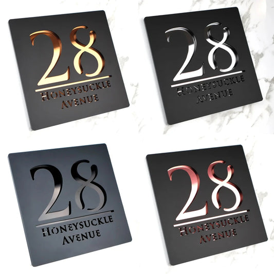 Custom 3D Acrylic House Sign – Personalized Modern Address Plaque