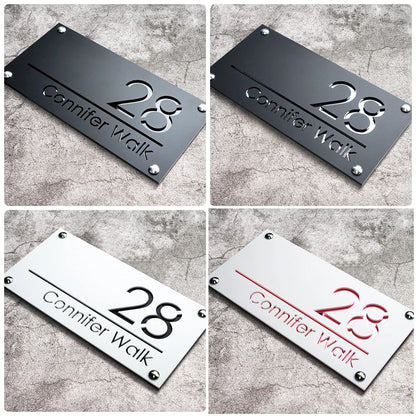 Custom 3D Acrylic House Number Sign – Personalized Home Address Plaque